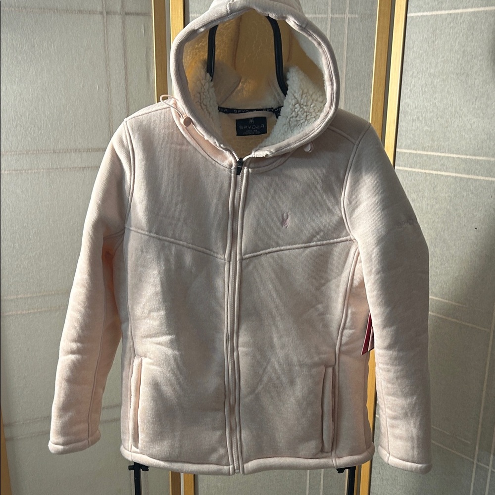 Spyder Peach Hooded Jacket with Sherpa Lining